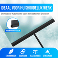 Avalo Vloertrekker met Steel - Luxe Vloerwisser - Aluminium Trekker Douche - Douche Wisser - Badkamer - Zwart - 136x40 CM