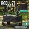 Avalo Bolderkar - Opvouwbaar - Tot 90KG - 80x47x49 CM - 80L - 360º Wielen - Zwart
