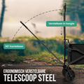Avalo Bolderkar - Opvouwbaar - Tot 90KG - 80x47x49 CM - 80L - 360º Wielen - Zwart
