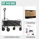 Avalo Bolderkar - Opvouwbaar - Tot 90KG - 80x47x49 CM - 80L - 360º Wielen - Zwart