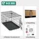 Avalo Hondenbench L - Bench Voor Honden - Opvouwbare Kooi - 2 Deuren - 92x57x64 CM