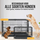 Avalo Hondenbench XXL - Bench Voor Honden - Opvouwbare Kooi - 2 Deuren - 122x74x80 CM