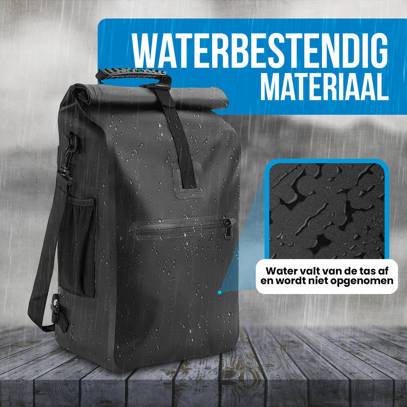 Avalo Fietstas - Rugzak/Schoudertas/Fietstas - 25L - Waterdicht - Zwart - Enkele Fietstas Voor Alle Fietsen - Fietstassen Voor Electrische Fietsen
