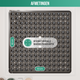 Avalo Badmat / Antislipmat Douche - 53x53CM - Zwart - Met Zuignappen - Douchemat Antislip voor Douche - Badkamermat