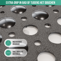 Avalo Badmat / Antislipmat Douche - 53x53CM - Zwart - Met Zuignappen - Douchemat Antislip voor Douche - Badkamermat