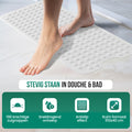Avalo Badmat / Antislipmat Douche - 100x40CM - Wit - Met Zuignappen - Douchemat Antislip voor Douche - Badkamermat