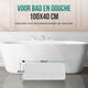 Avalo Badmat / Antislipmat Douche - 100x40CM - Wit - Met Zuignappen - Douchemat Antislip voor Douche - Badkamermat