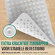 Avalo Badmat / Antislipmat Douche - 100x40CM - Wit - Met Zuignappen - Douchemat Antislip voor Douche - Badkamermat