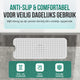 Avalo Badmat / Antislipmat Douche - 100x40CM - Wit - Met Zuignappen - Douchemat Antislip voor Douche - Badkamermat