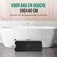 Avalo Badmat / Antislipmat Douche - 100x40CM - Zwart - Met Zuignappen - Douchemat Antislip voor Douche - Badkamermat