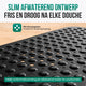 Avalo Badmat / Antislipmat Douche - 100x40CM - Zwart - Met Zuignappen - Douchemat Antislip voor Douche - Badkamermat