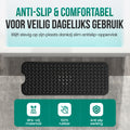 Avalo Badmat / Antislipmat Douche - 100x40CM - Zwart - Met Zuignappen - Douchemat Antislip voor Douche - Badkamermat