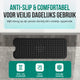 Avalo Badmat / Antislipmat Douche - 100x40CM - Zwart - Met Zuignappen - Douchemat Antislip voor Douche - Badkamermat