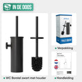 Avalo Toiletborstel Met Houder - Hangend - RVS Zwart - WC Borstel Met Houder