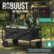 Avalo Bolderkar XL - Opvouwbaar - Tot 110KG - 91x51x103 CM - 120L - 360º Wielen - Zwart