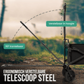 Avalo Bolderkar XL - Opvouwbaar - Tot 110KG - 91x51x103 CM - 120L - 360º Wielen - Zwart