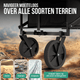 Avalo Bolderkar XL - Opvouwbaar - Tot 110KG - 91x51x103 CM - 120L - 360º Wielen - Zwart