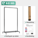 Avalo Industrieel Kledingrek op Wielen Zwart - Metaal - 100x49x166 CM - Opbergruimte Voor Schoenen