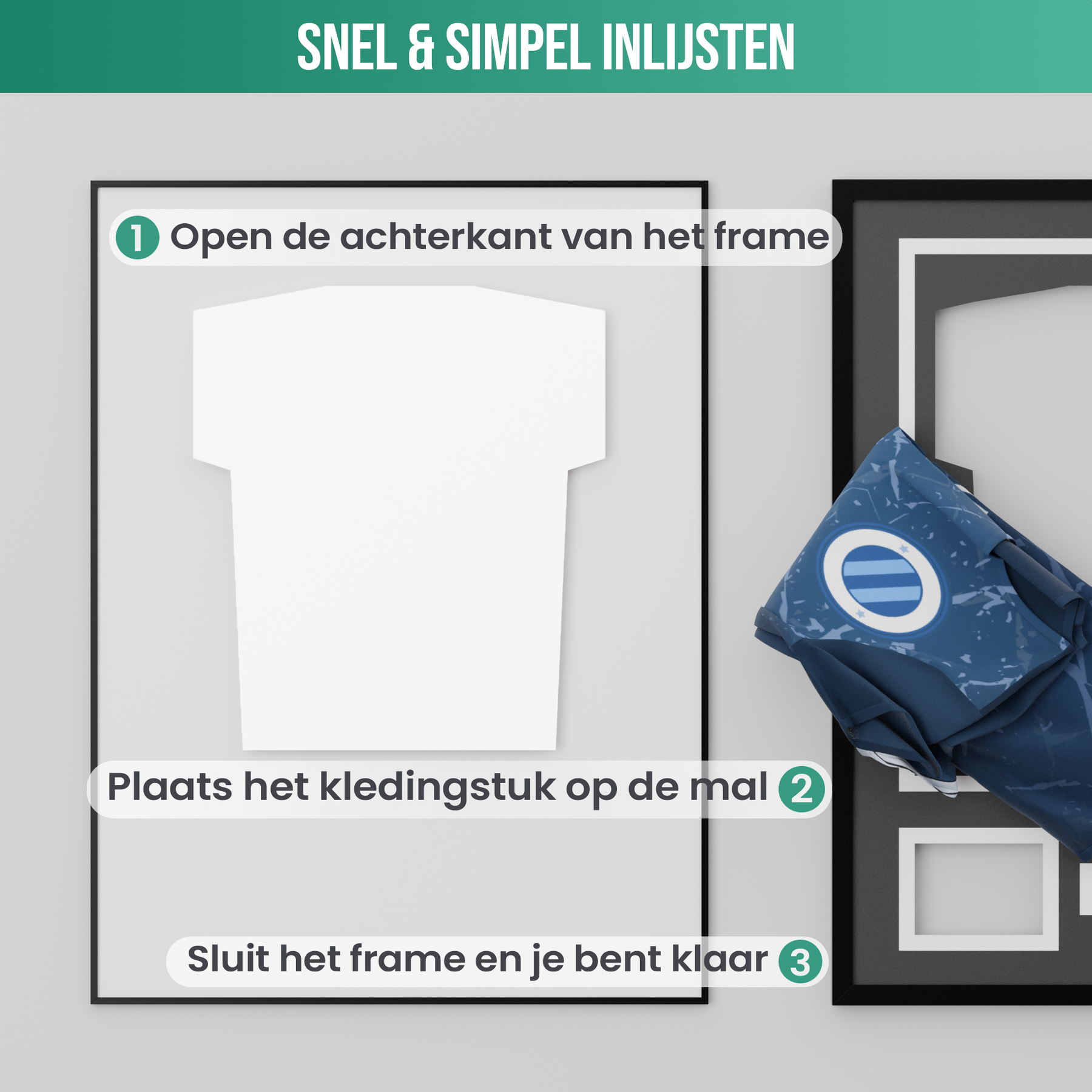 Avalo Wissellijst Aluminium - Inlijsten Voetbal Shirt - 3D Box Frame - 60x80 CM - Zwart - Diepe lijst - Shirt Inlijsten In Fotolijst