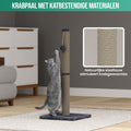 Avalo Krabpaal met Speelballetje - 36x36x74 - Donkergrijs - Krabpaal voor Katten