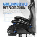 Avalo Gaming Stoel - Gamestoel - Ergonomische Bureaustoel Verstelbaar - Game Stoel - Gaming Chair - Zwart/Blauw