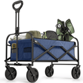 Avalo Bolderkar - Opvouwbaar - Tot 90KG - 80x47x49 CM - 80L - 360º Wielen - Blauw