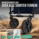 Avalo Bolderkar - Opvouwbaar - Tot 90KG - 80x47x49 CM - 80L - 360º Wielen - Blauw