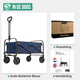Avalo Bolderkar - Opvouwbaar - Tot 90KG - 80x47x49 CM - 80L - 360º Wielen - Blauw