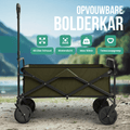 Avalo Bolderkar - Opvouwbaar - Tot 90KG - 80x47x49 CM - 80L - 360º Wielen - Groen
