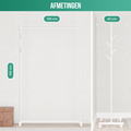 Avalo Kledingrek op Wieltjes Wit - Metaal - 100x40x156 CM - Opbergruimte Voor Schoenen