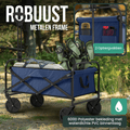 Avalo Bolderkar XL - Opvouwbaar - Tot 110KG - 91x51x103 CM - 120L - 360º Wielen - Blauw
