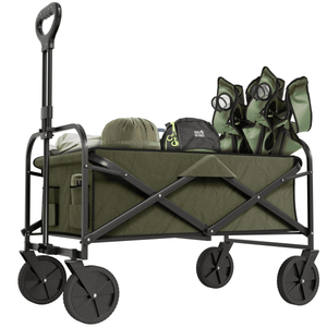 Avalo Bolderkar XL - Opvouwbaar - Tot 110KG - 91x51x103 CM - 120L - 360º Wielen - Groen