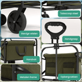 Avalo Bolderkar XL - Opvouwbaar - Tot 110KG - 91x51x103 CM - 120L - 360º Wielen - Groen