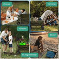 Avalo Bolderkar XL - Opvouwbaar - Tot 110KG - 91x51x103 CM - 120L - 360º Wielen - Groen