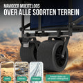 Avalo Bolderkar Met Dak XL - Opvouwbaar - Tot 110KG - 97x60x105 CM - 120L - 360º Wielen - Blauw