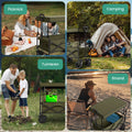 Avalo Bolderkar Met Dak XL - Opvouwbaar - Tot 110KG - 97x60x105 CM - 120L - 360º Wielen - Groen