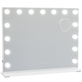 Avalo - Make Up Spiegel Met Verlichting - 56x44 CM - Hollywood Spiegel - Spiegel Met Verlichting - Make Up Spiegel - 3 Dimbare Lichtstanden - 10x Vergroting - Ingebouwde USB Lader