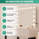 Avalo - Make Up Spiegel Met Verlichting - 56x44 CM - Hollywood Spiegel - Spiegel Met Verlichting - Make Up Spiegel - 3 Dimbare Lichtstanden - 10x Vergroting - Ingebouwde USB Lader