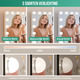 Avalo - Make Up Spiegel Met Verlichting - 56x44 CM - Hollywood Spiegel - Spiegel Met Verlichting - Make Up Spiegel - 3 Dimbare Lichtstanden - 10x Vergroting - Ingebouwde USB Lader