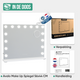 Avalo - Make Up Spiegel Met Verlichting - 56x44 CM - Hollywood Spiegel - Spiegel Met Verlichting - Make Up Spiegel - 3 Dimbare Lichtstanden - 10x Vergroting - Ingebouwde USB Lader