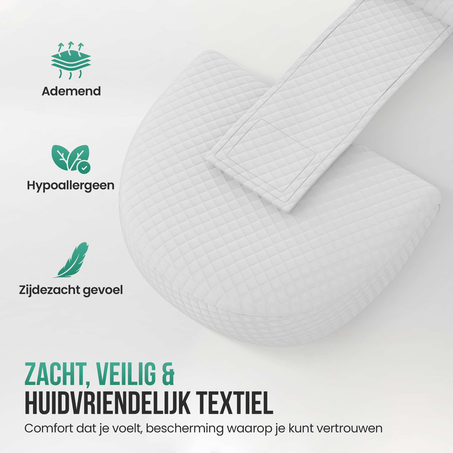 Avalo Zwangerschapskussen W-Vorm - Traagschuim - Zijslaapkussen Volwassenen - Verstelbare Wig - Buik-, Rug- & Beensteun - Voedingskussen - Lichaamskussen - Wasbare Hoes