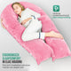 Avalo Zwangerschapskussen XXL 280 cm - U-Vorm Zijslaapkussen - Ergonomisch Body Pillow - Voedingskussen & Lichaamskussen voor Zwangere Vrouwen - Roze