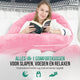 Avalo Zwangerschapskussen XXL 280 cm - U-Vorm Zijslaapkussen - Ergonomisch Body Pillow - Voedingskussen & Lichaamskussen voor Zwangere Vrouwen - Roze
