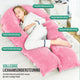 Avalo Zwangerschapskussen XXL 280 cm - U-Vorm Zijslaapkussen - Ergonomisch Body Pillow - Voedingskussen & Lichaamskussen voor Zwangere Vrouwen - Roze