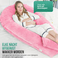 Avalo Zwangerschapskussen XXL 280 cm - U-Vorm Zijslaapkussen - Ergonomisch Body Pillow - Voedingskussen & Lichaamskussen voor Zwangere Vrouwen - Roze