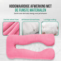 Avalo Zwangerschapskussen XXL 280 cm - U-Vorm Zijslaapkussen - Ergonomisch Body Pillow - Voedingskussen & Lichaamskussen voor Zwangere Vrouwen - Roze