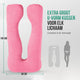 Avalo Zwangerschapskussen XXL 280 cm - U-Vorm Zijslaapkussen - Ergonomisch Body Pillow - Voedingskussen & Lichaamskussen voor Zwangere Vrouwen - Roze