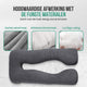 Avalo Zwangerschapskussen XXL 280 cm - U-Vorm Zijslaapkussen - Ergonomisch Body Pillow - Voedingskussen & Lichaamskussen voor Zwangere Vrouwen - Donkergrijs