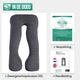 Avalo Zwangerschapskussen XXL 280 cm - U-Vorm Zijslaapkussen - Ergonomisch Body Pillow - Voedingskussen & Lichaamskussen voor Zwangere Vrouwen - Donkergrijs