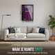 Avalo Wissellijst 80x60 cm Zwart - Diepe Fotolijst Box Frame - Geschikt voor Voetbal Shirt Inlijsten - Openklapbaar